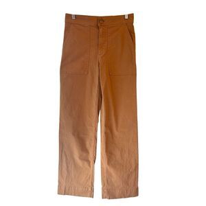 NWT Lou & Grey twill high-rise slim leg wide leg pants runs like size 4